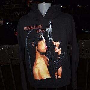 NWOT RENEGADE FIVE Rock Band AK47 Hoodie Size Large